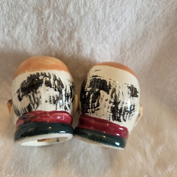 VTG OLD MAN HEADS BALD WITH BEARDS SALT & PEPPER SHAKERS - JAPAN - Picture 4 of 8